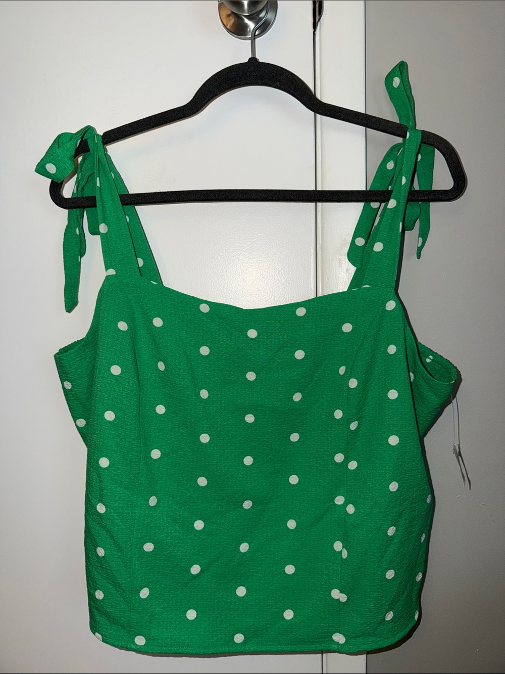 Old Navy Green Polka Dot Tie-Strap Cami